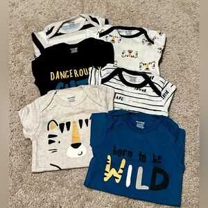 Set of (6) 3-6 month “Onesies” brand onesies